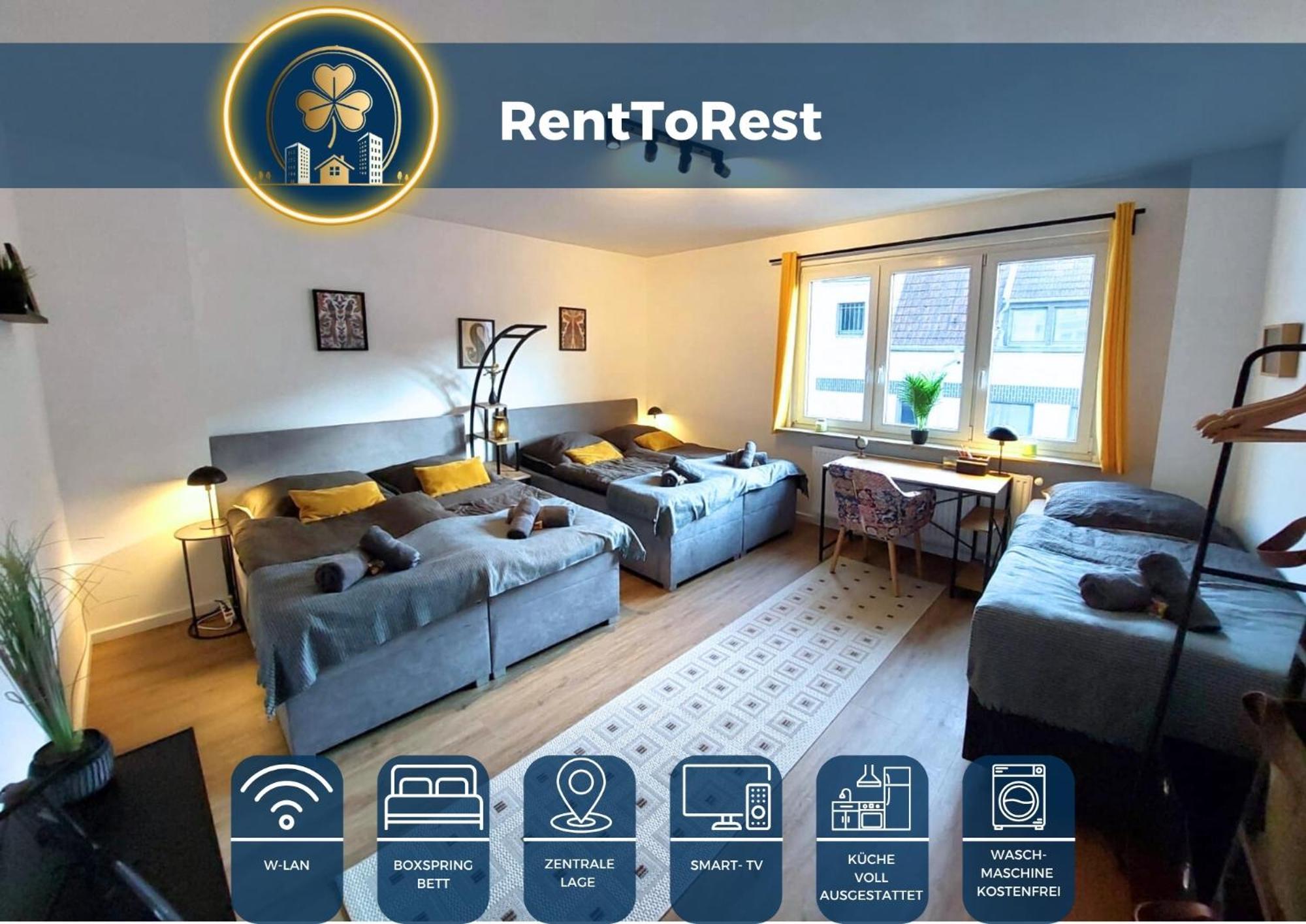 Rtr Essen - Fuer Bis Zu 8 Personen - Voll Ausgestattet - Zentral Limbecker Platz - Messe - Uniklinikum - Smart Tv - Modern Apartman Kültér fotó